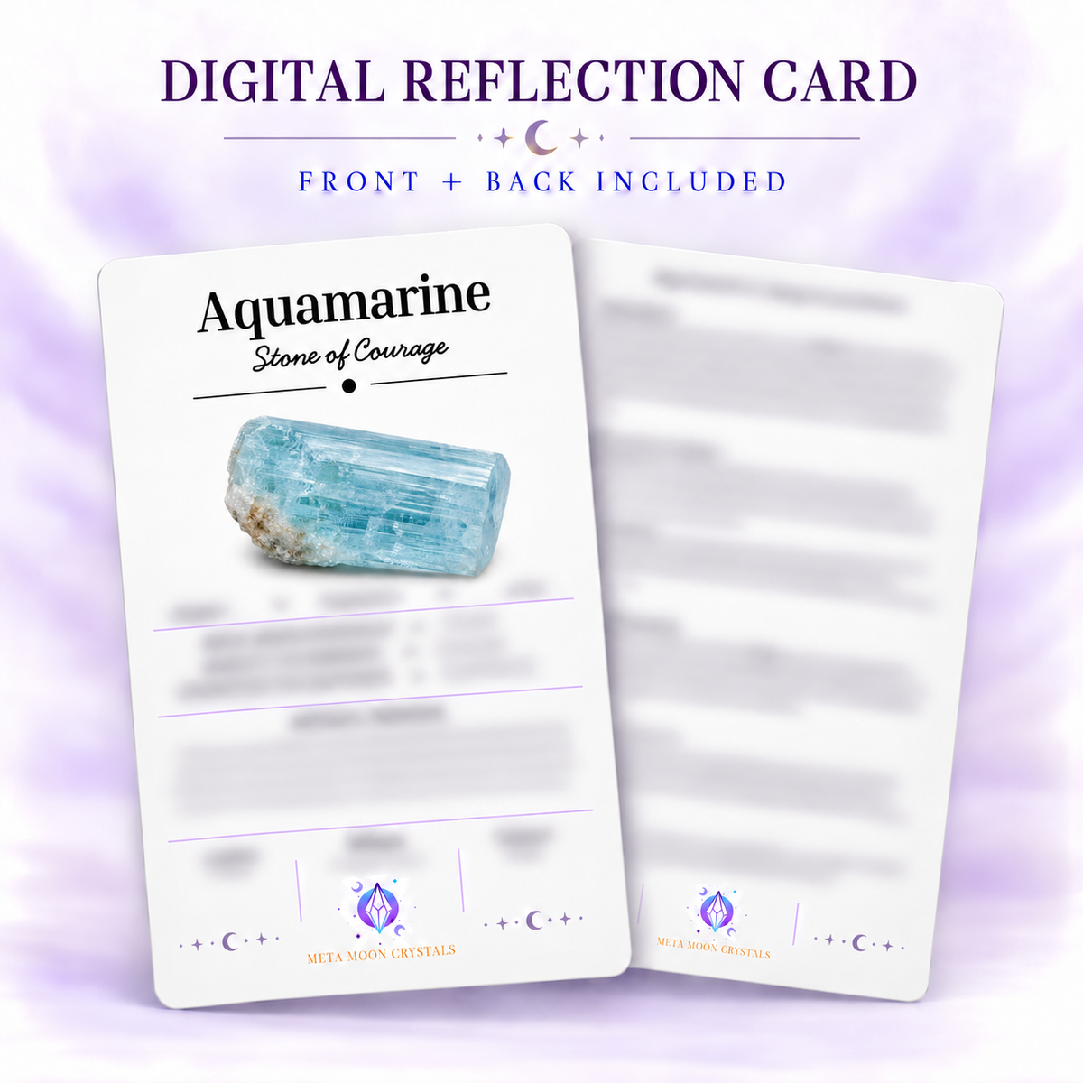 Aquamarine Digital Reflection Card