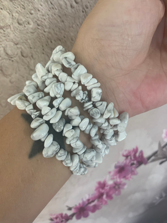 Howlite Chip Bracelets