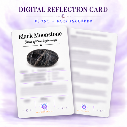 Black Moonstone Digital Reflection Card