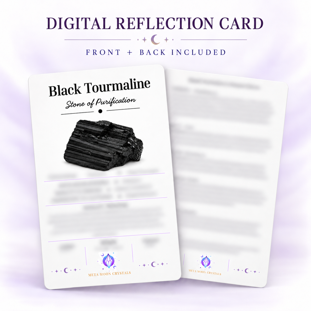 Black Tourmaline Digital Reflection Card