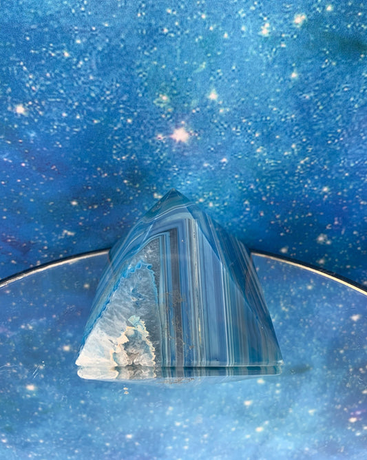 Blue Agate Pyramid
