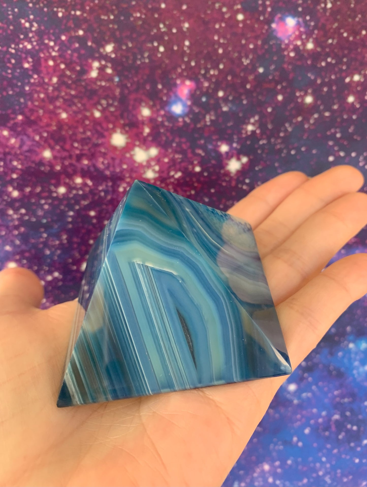 Blue Agate Pyramid