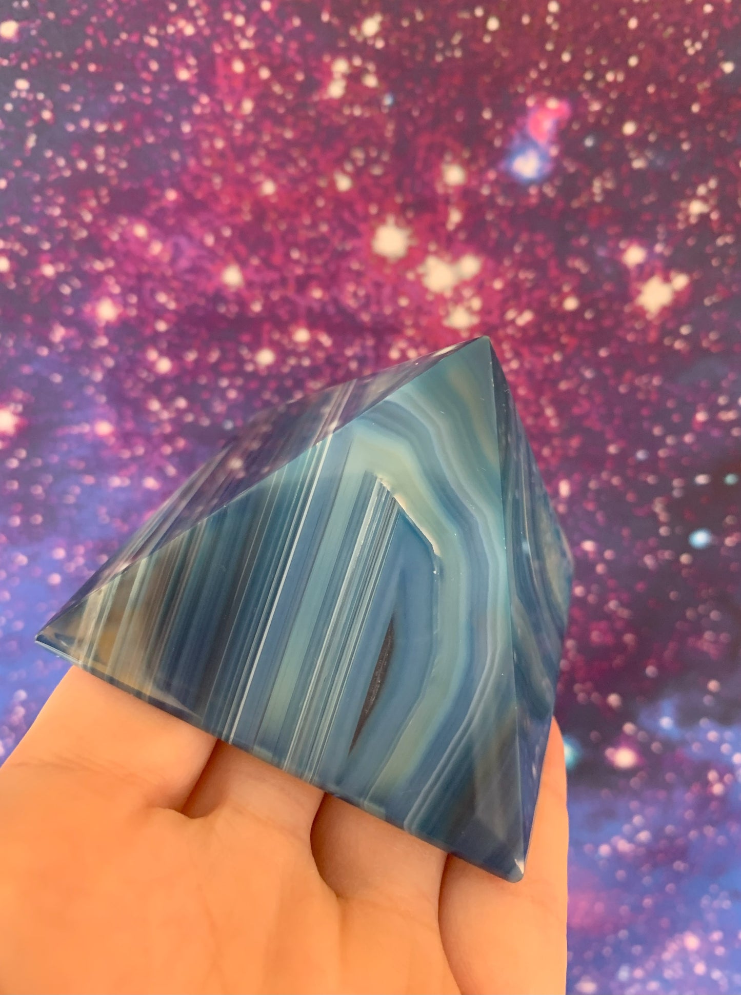 Blue Agate Pyramid