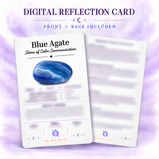 Blue Agate Digital Reflection Card