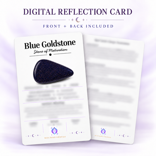 Blue Goldstone Digital Reflection Card