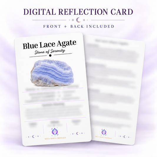 Blue Lace Agate Digital Reflection Card