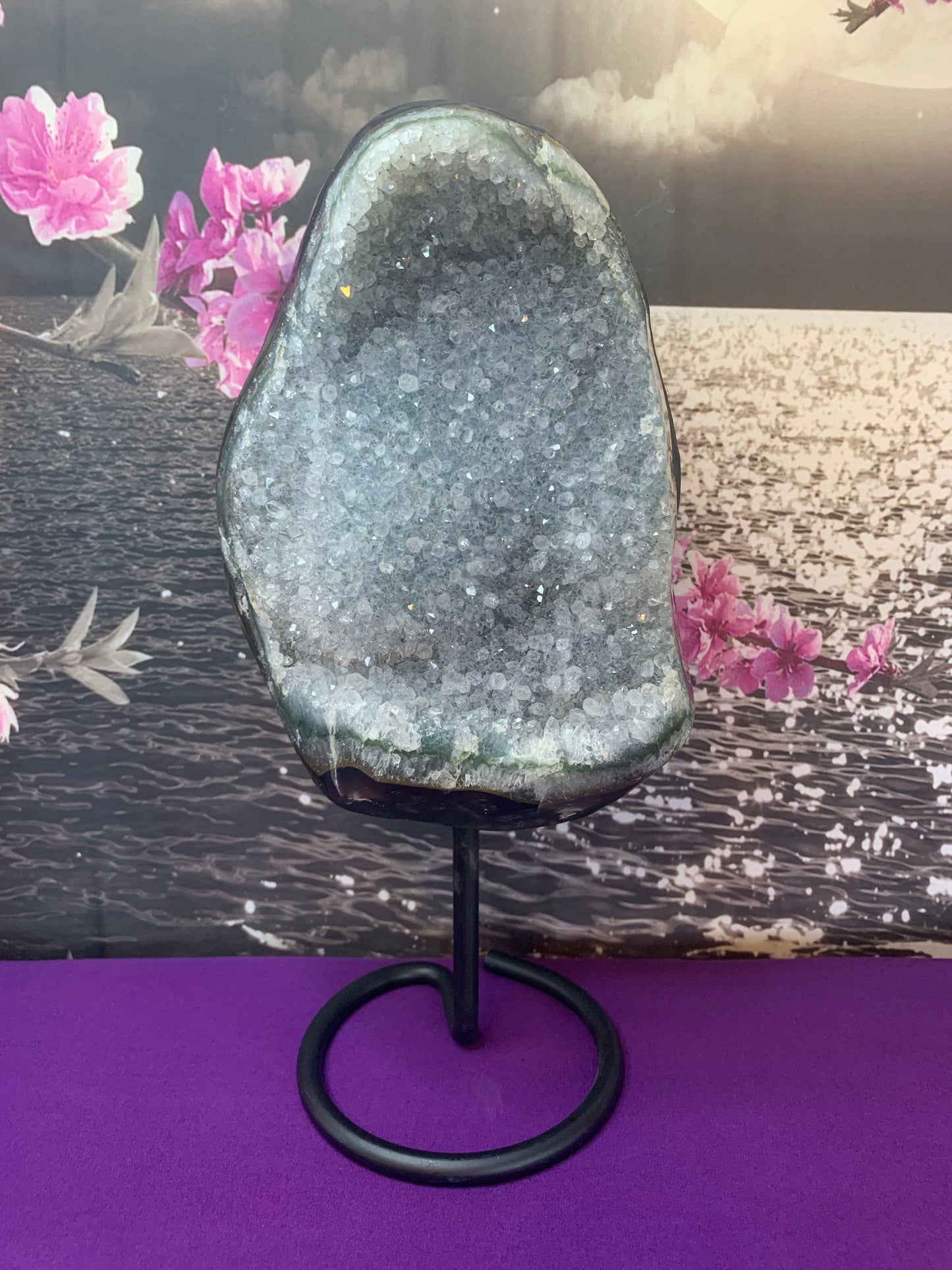 13" Druzy Amethyst on Stand