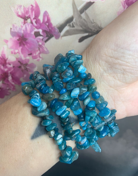 Blue Apatite Chip Bracelet