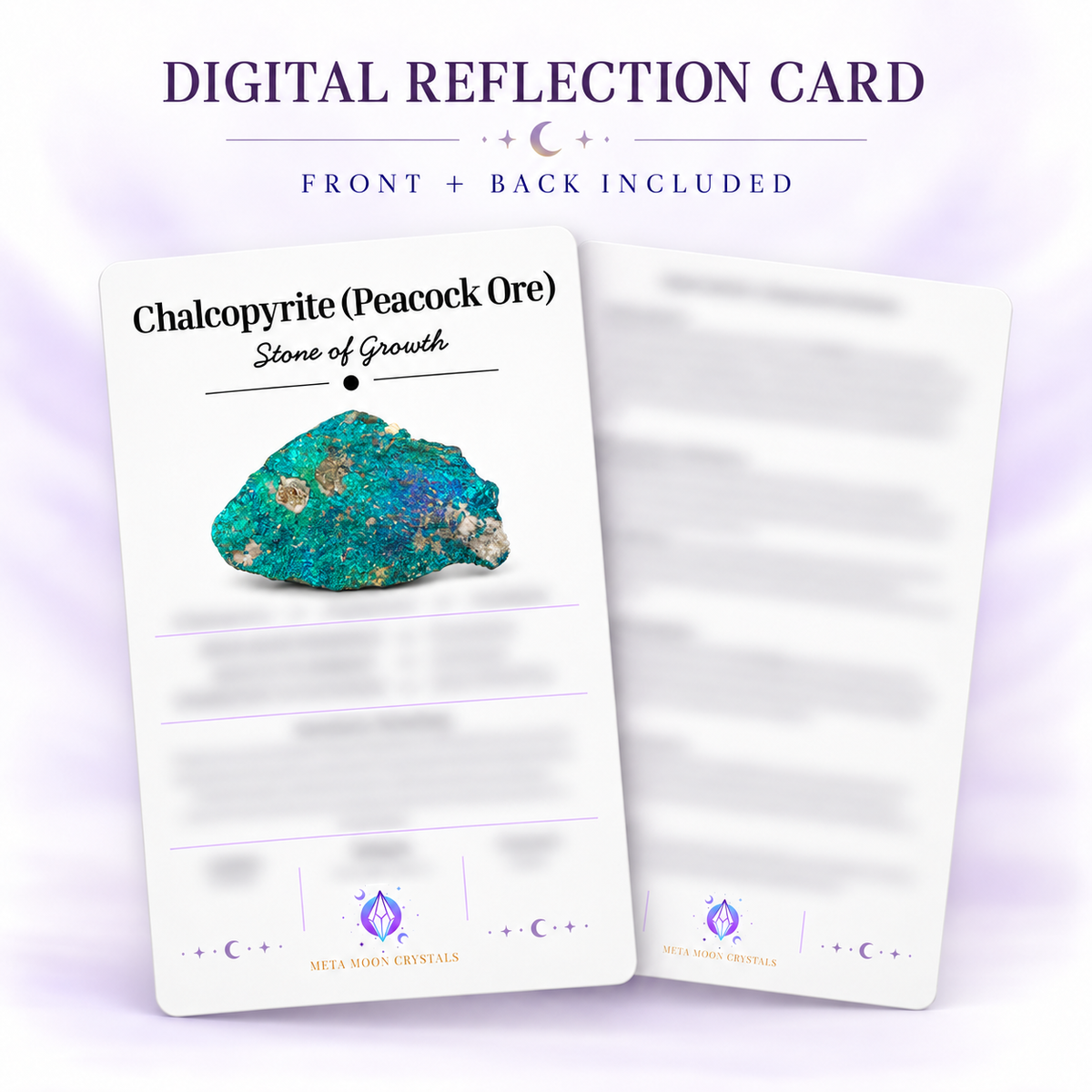 Chalcopyrite (Peacock Ore) Digital Reflection Card