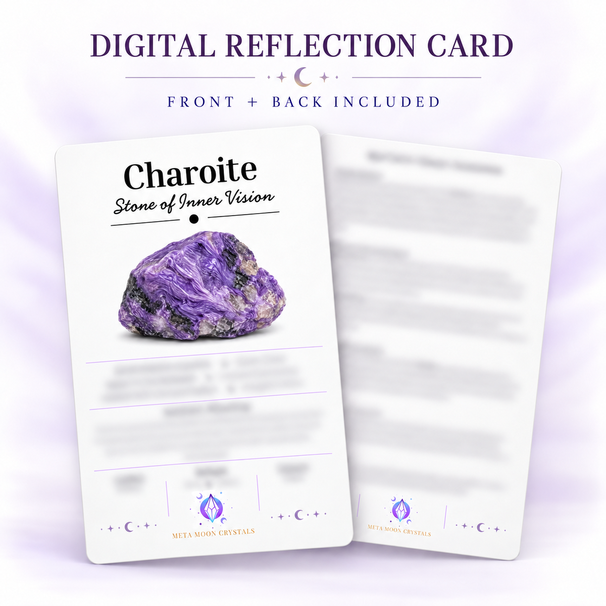 Charoite Digital Reflection Card