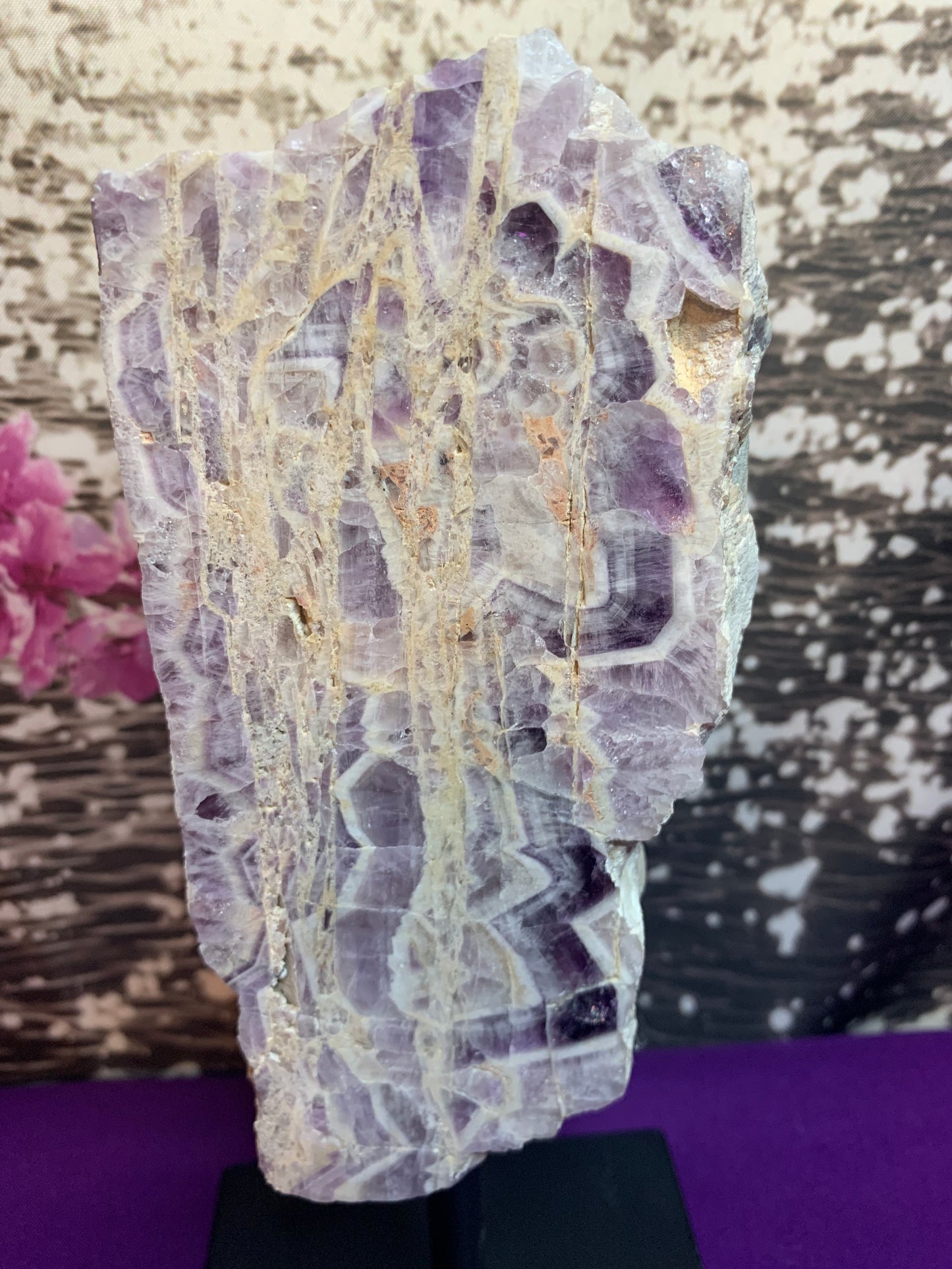 Chevron Amethyst on Stand