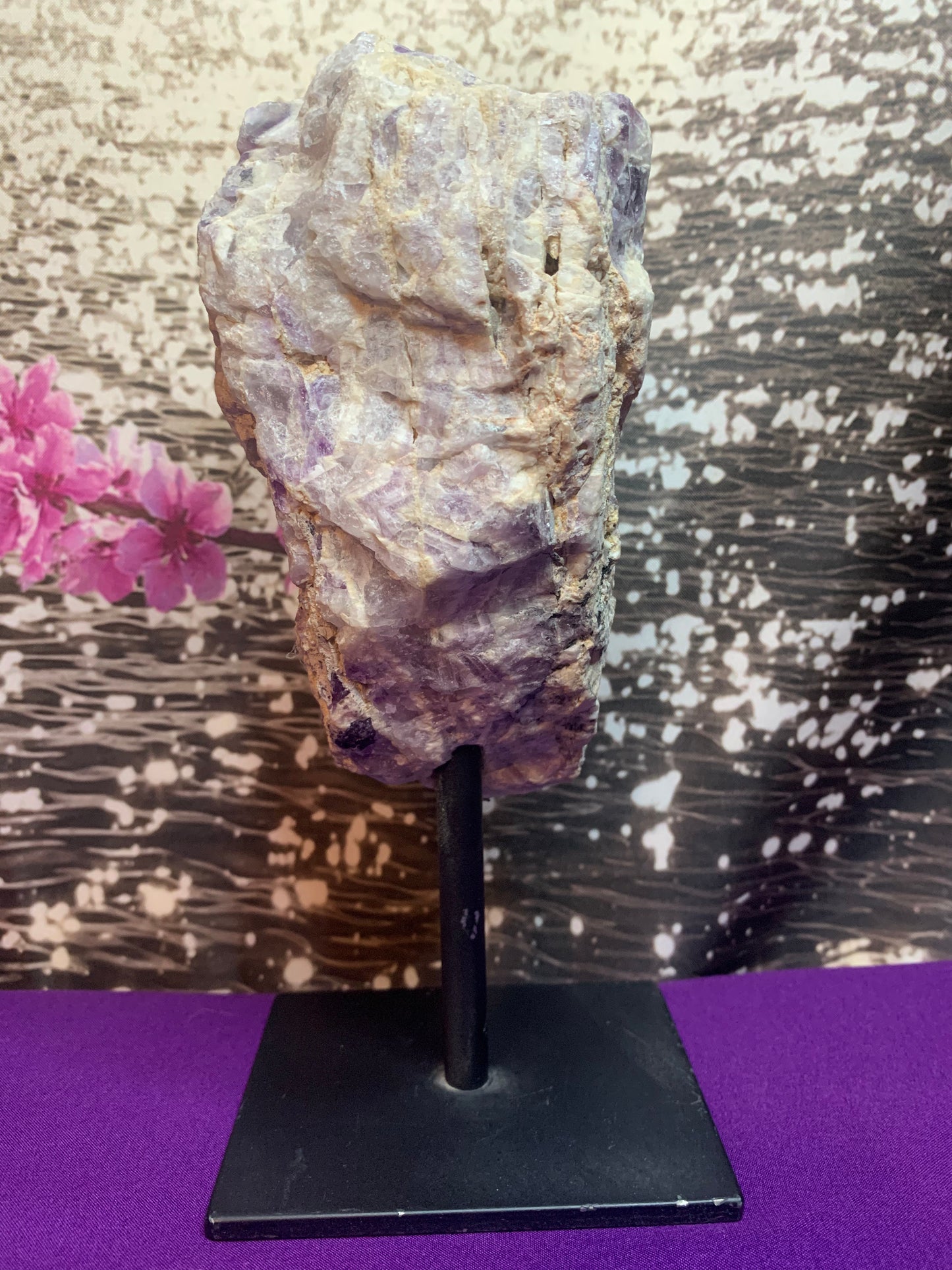 Chevron Amethyst on Stand