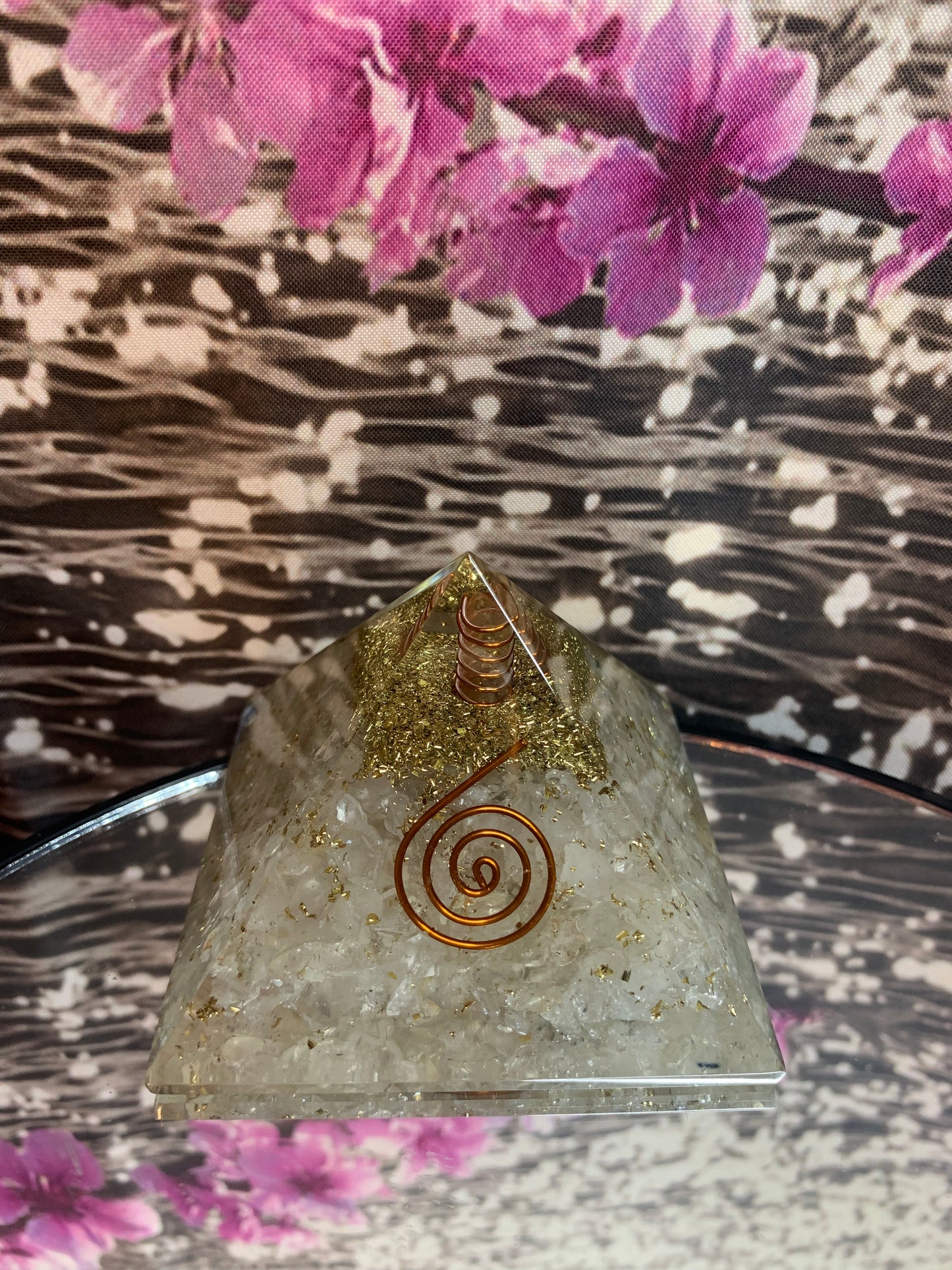 Clear Quartz Orgonite Pyramid