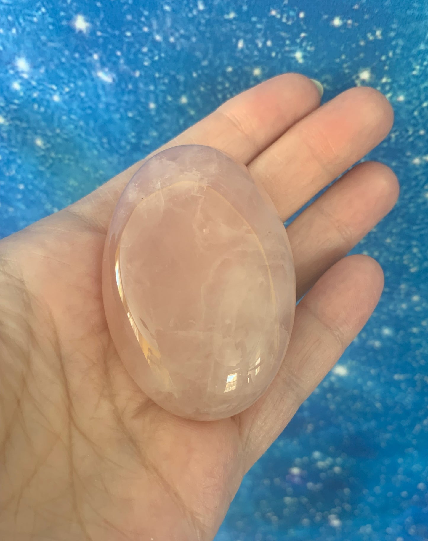 Rose Quartz Palm Stone