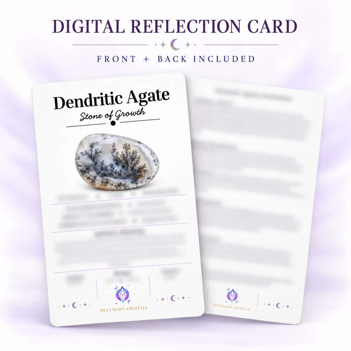 Dendritic Agate Digital Reflection Card
