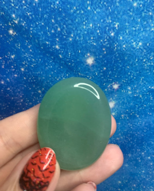 Green Chalcedony Worry Stone