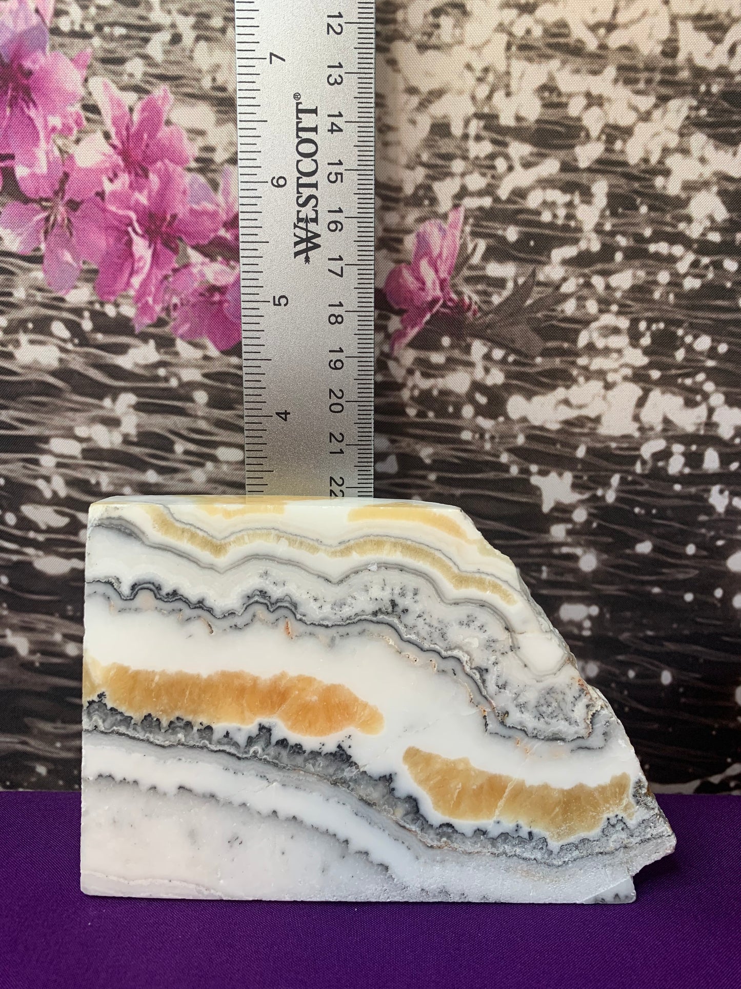 Yellow/Grey Calcite Slab