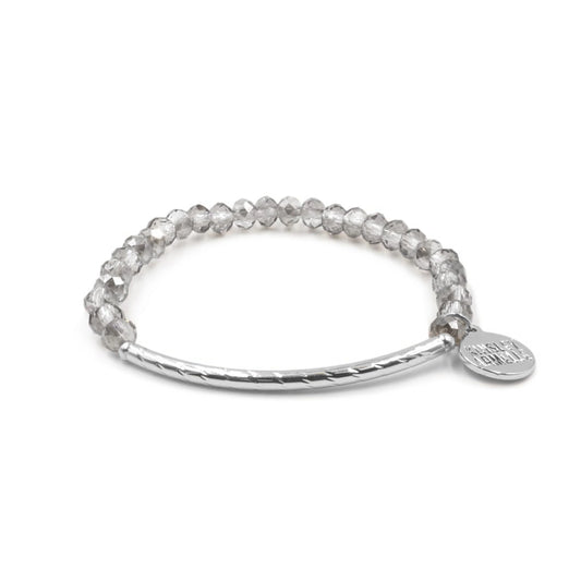 Eira Silver Crystal Glass Bracelet