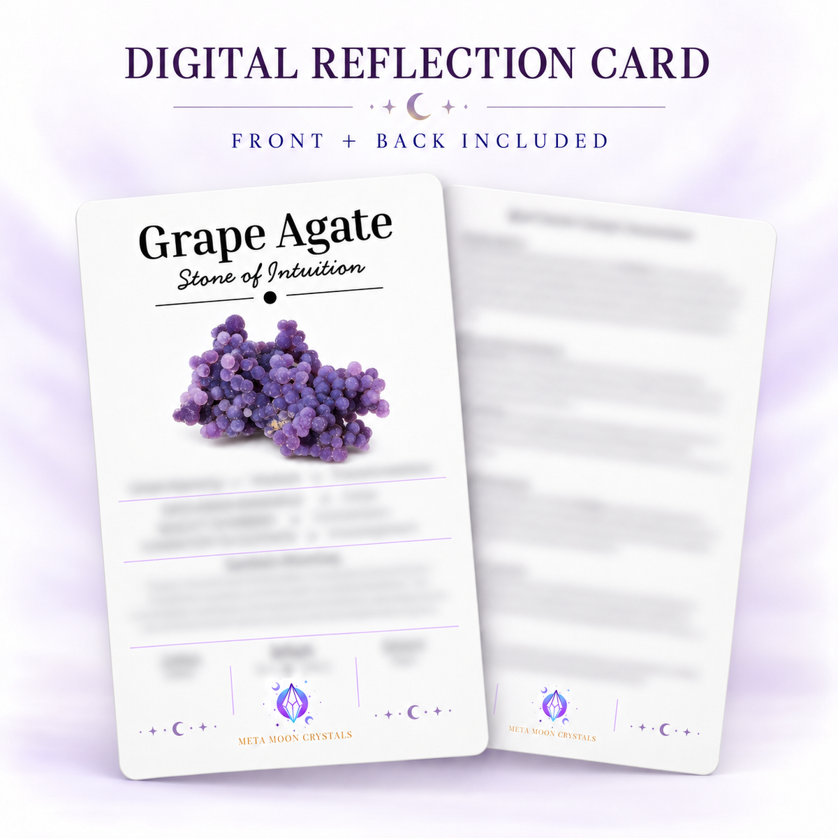 Grape Agate Digital Reflection Card