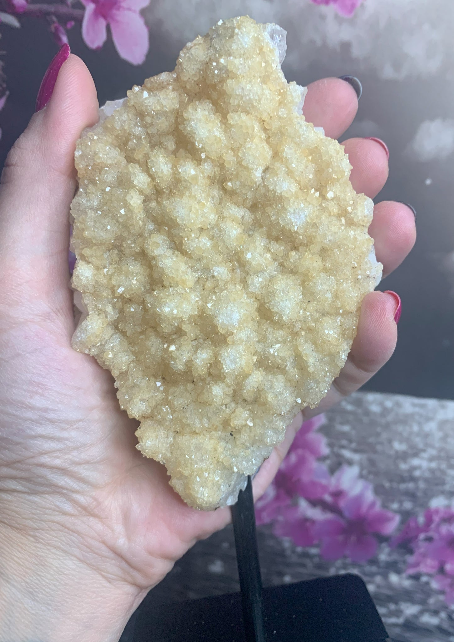 Druzy Citrine on Stand