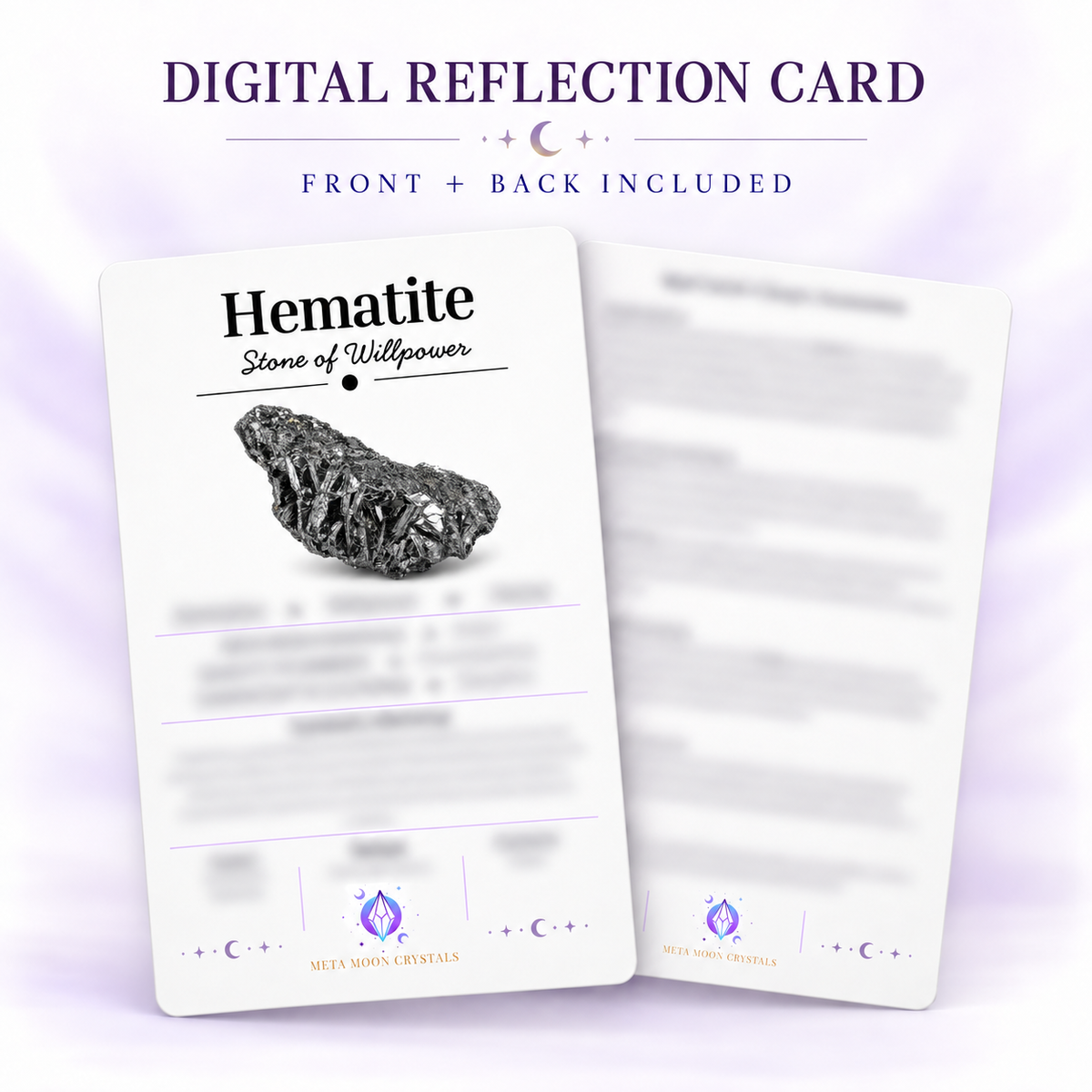 Hematite Digital Reflection Card
