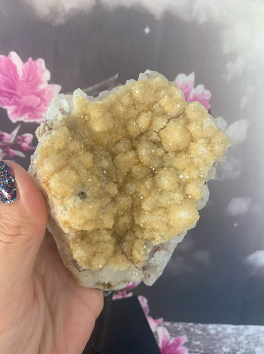 Druzy Citrine on Stand