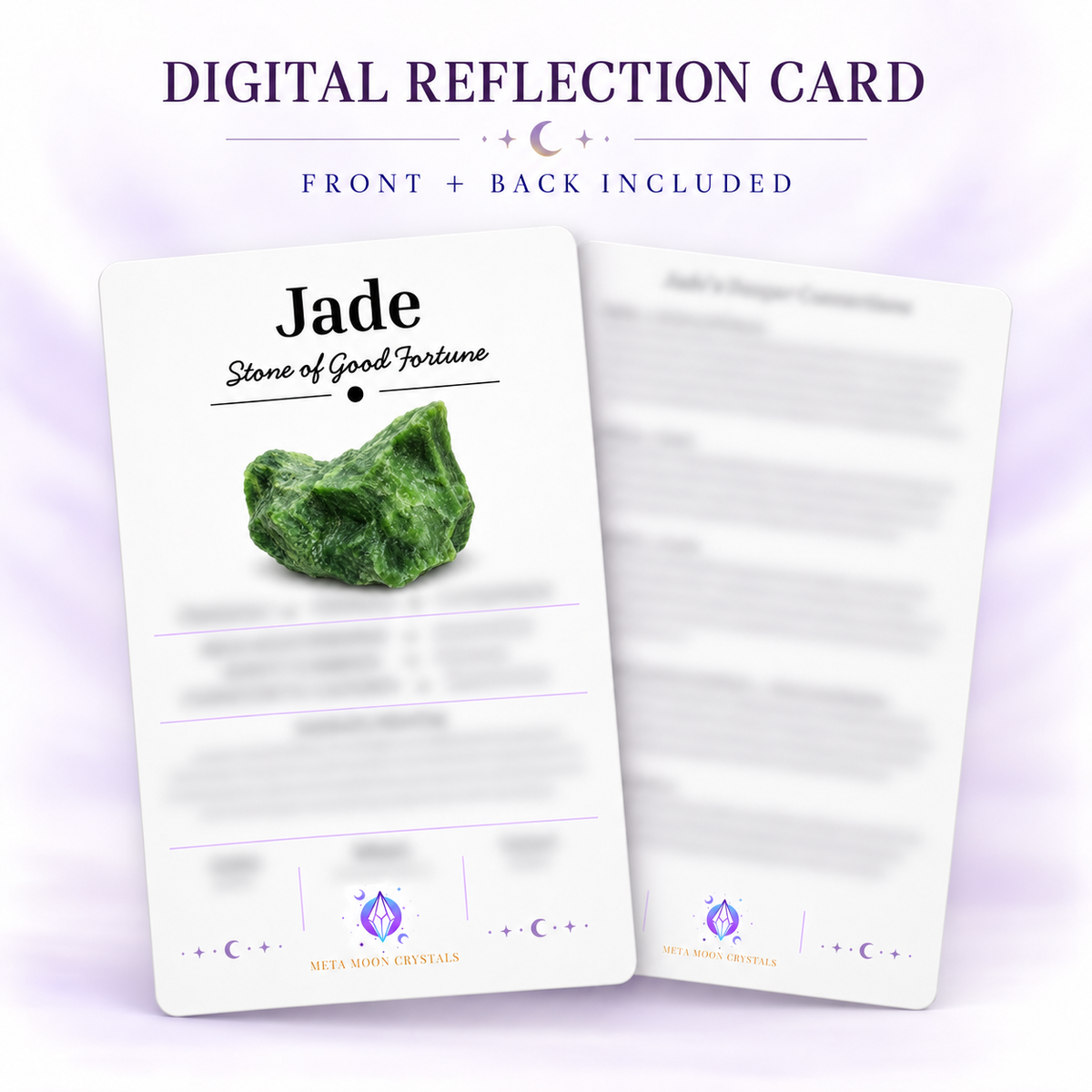 Jade Digital Reflection Card