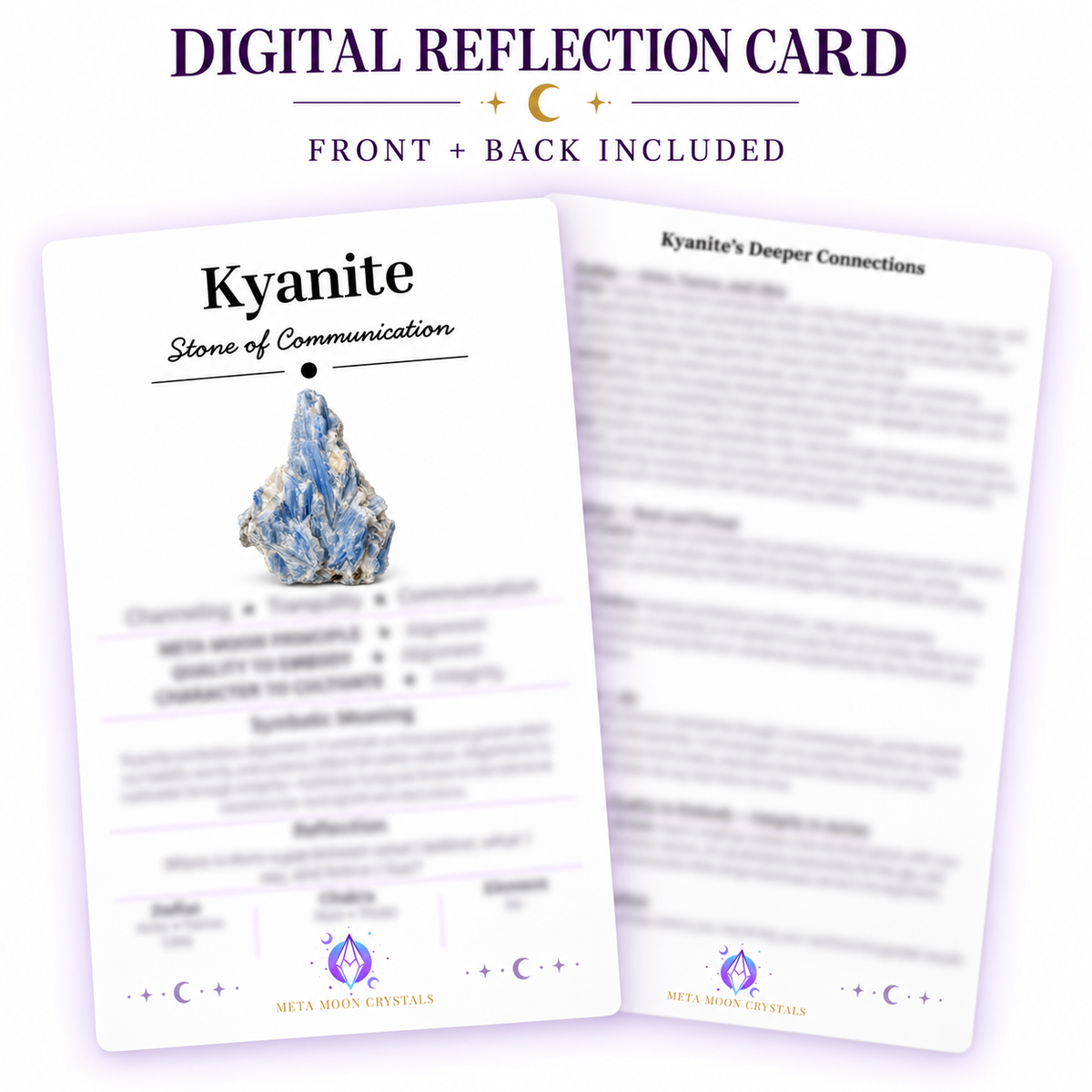 Kyanite Digital Reflection Card