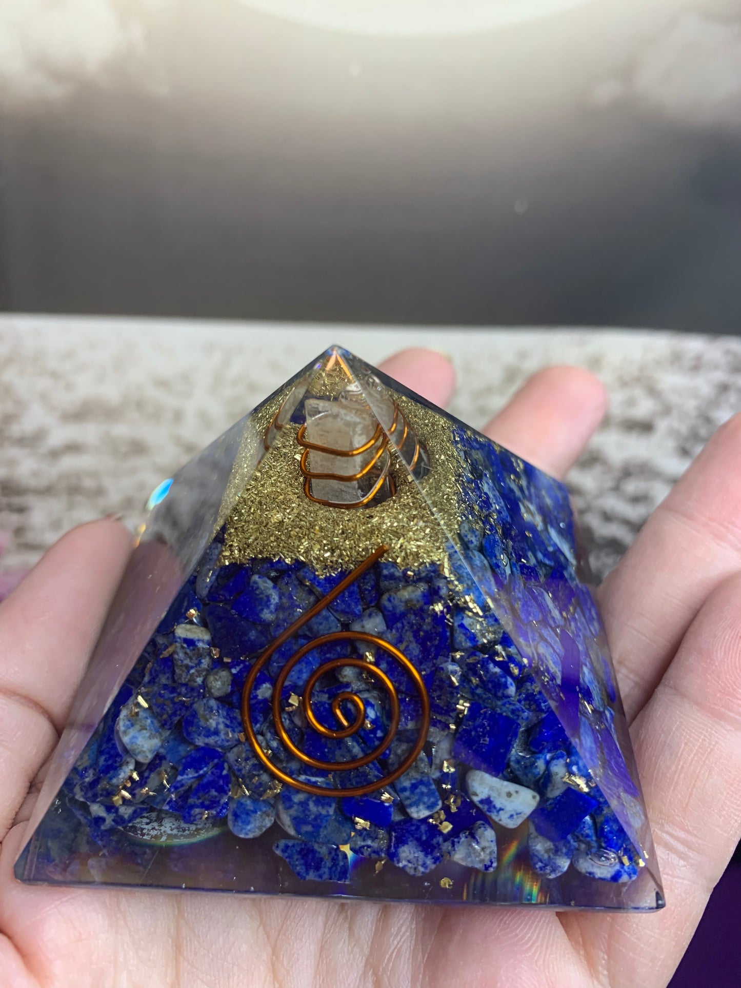 Lapis Lazuli Orgonite Pyramid