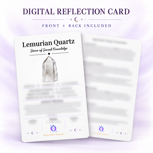 Lemurian Quartz Digital Reflection Card