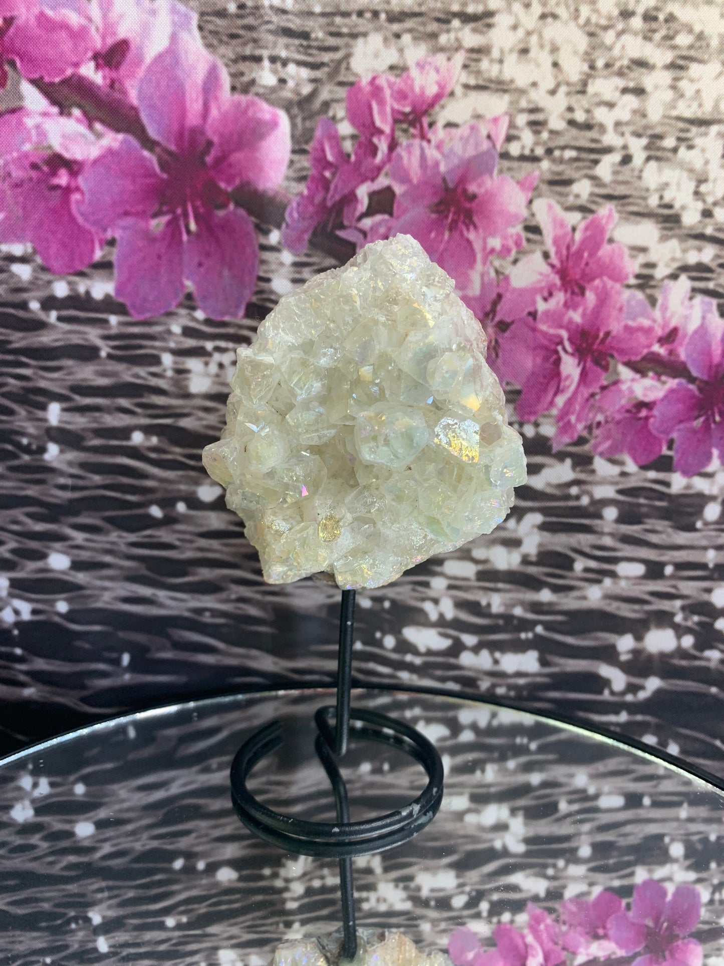 Druzy Aura Citrine on Stand (Mini)