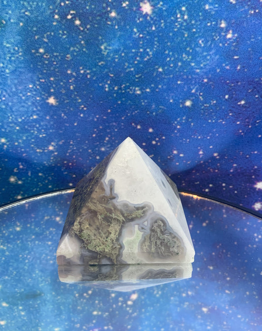 Moss Agate Pyramid