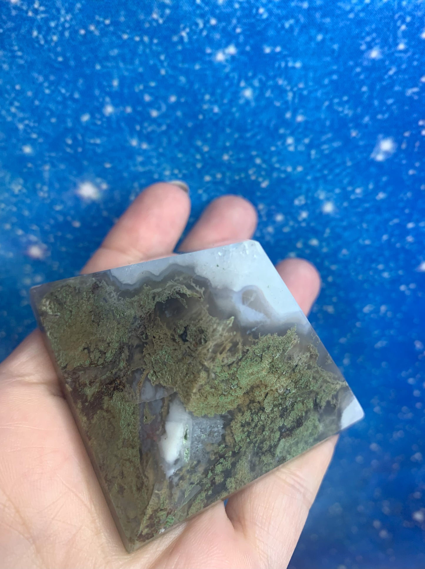 Moss Agate Pyramid