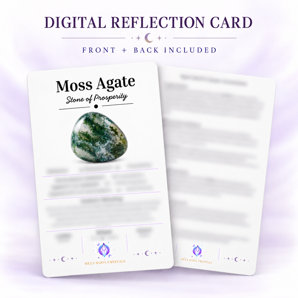 Moss Agate Digital Reflection Card