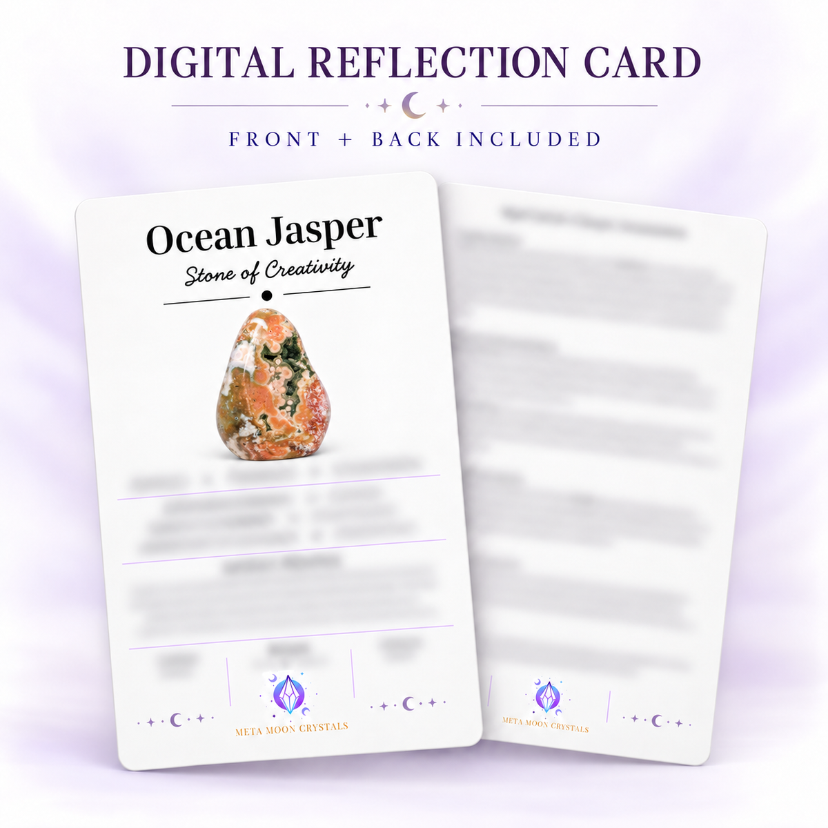 Ocean Jasper Digital Reflection Card