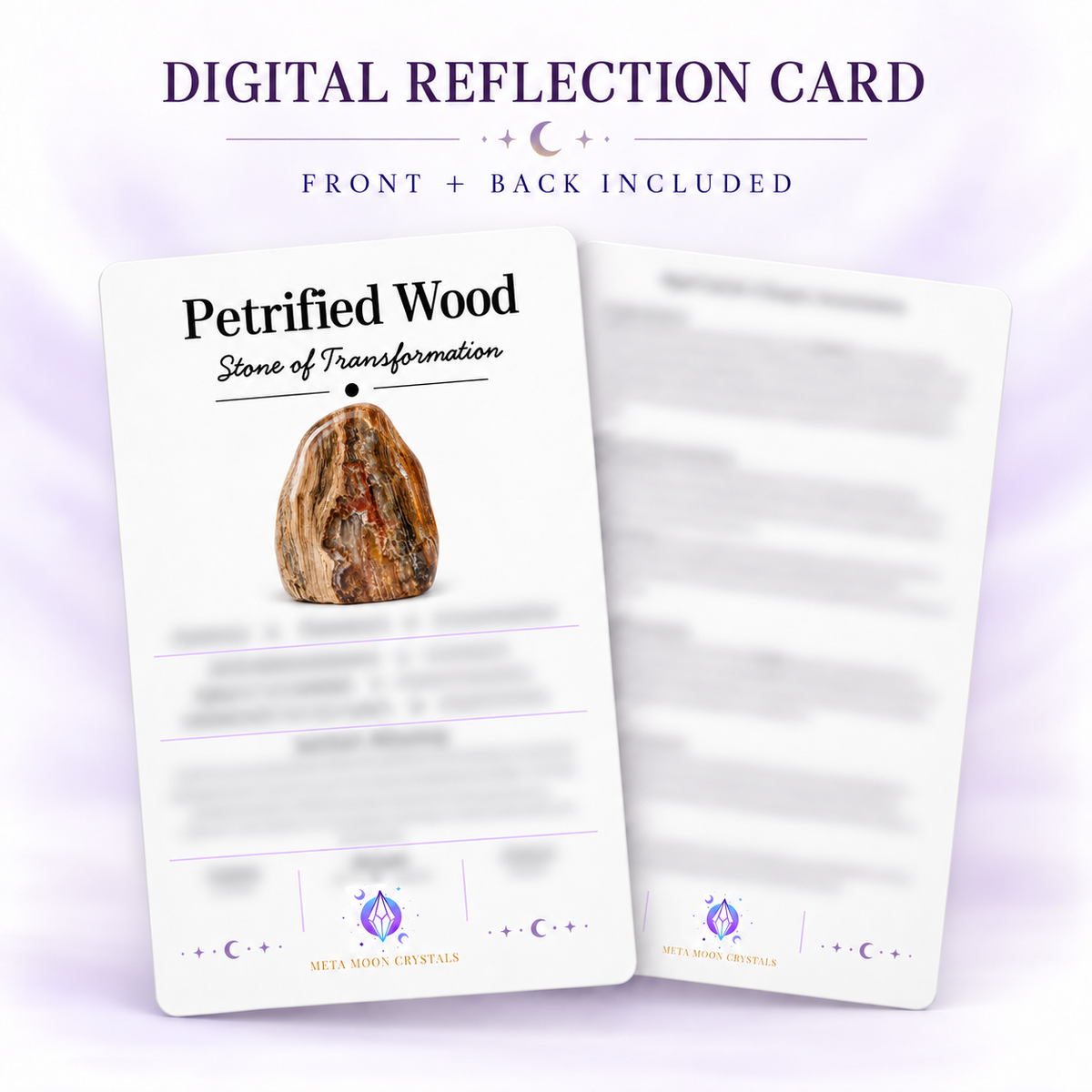 Petrified Wood Digital Reflection Card