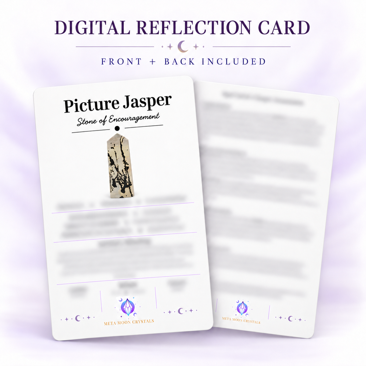 Picture Jasper Digital Reflection Card