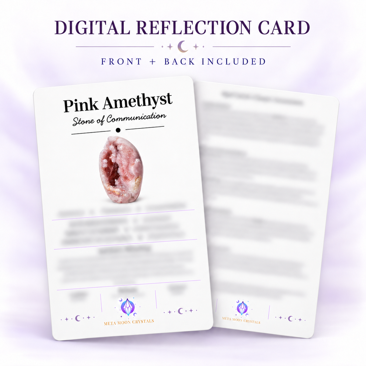 Pink Amethyst Digital Reflection Card