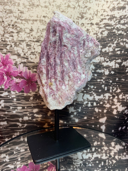 Pink Tourmaline on Stand