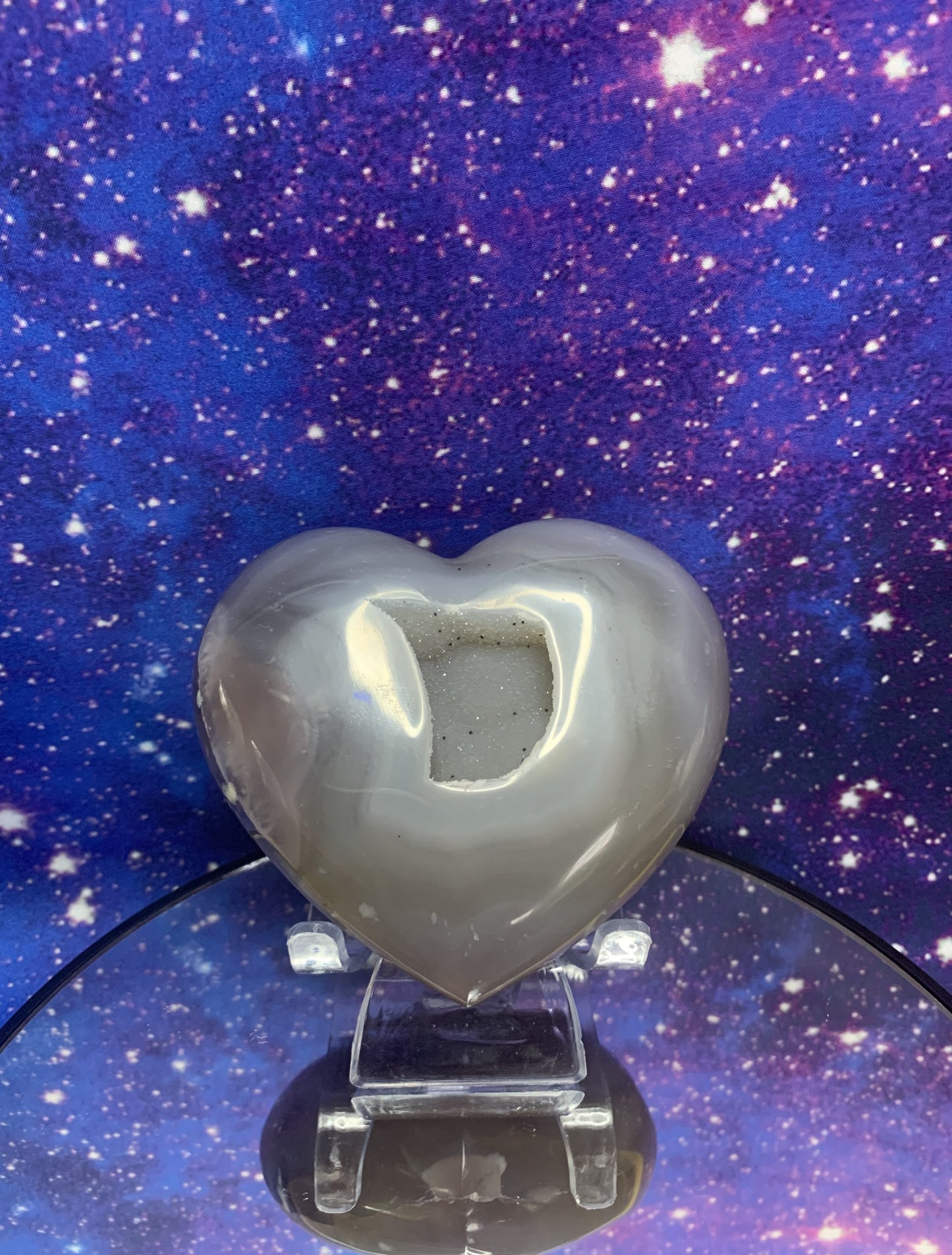 Druzy Agate Geode Heart