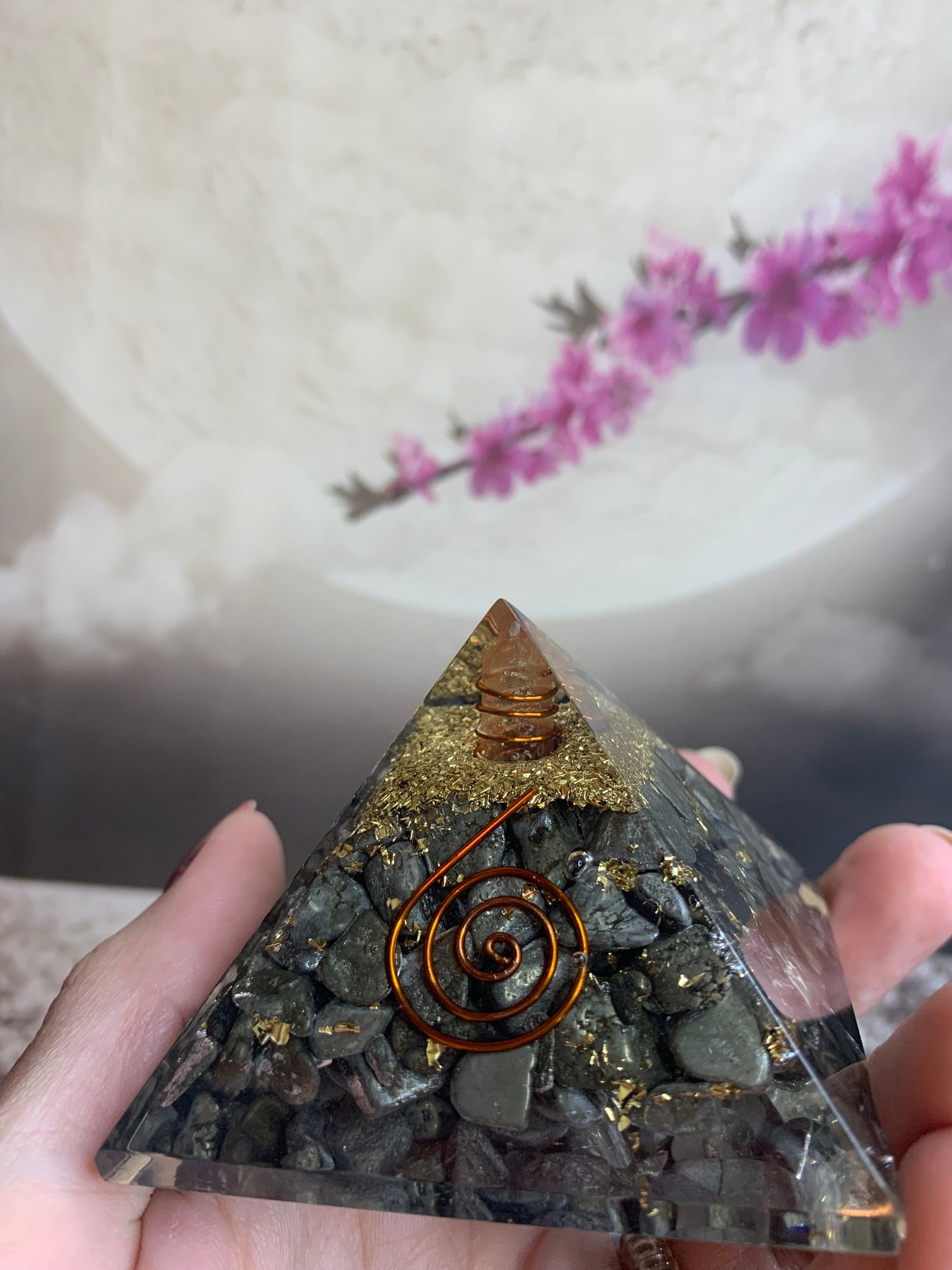 Pyrite Orgonite Pyramid