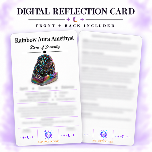 Rainbow Aura Amethyst Digital Reflection Card
