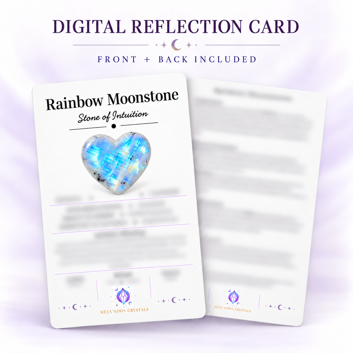 Rainbow Moonstone Digital Reflection Card