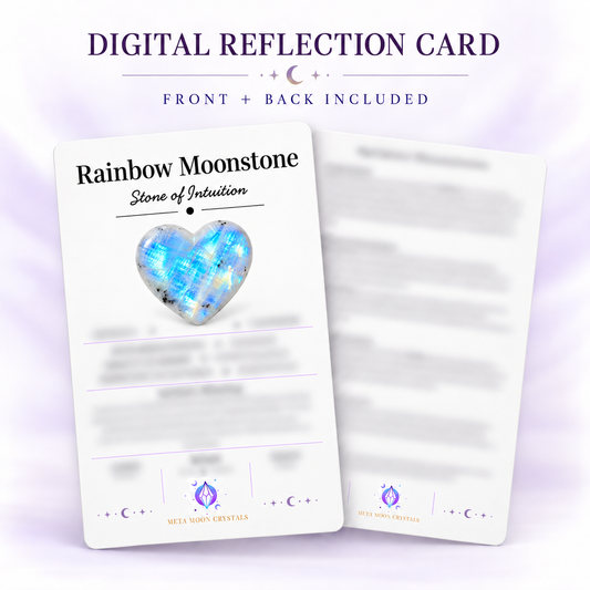 Rainbow Moonstone Digital Reflection Card