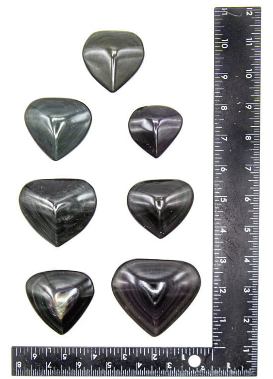 Rainbow Obsidian Hearts