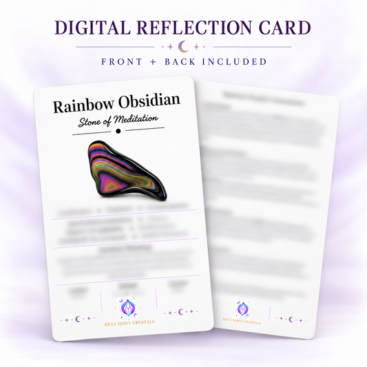 Rainbow Obsidian Digital Reflection Card