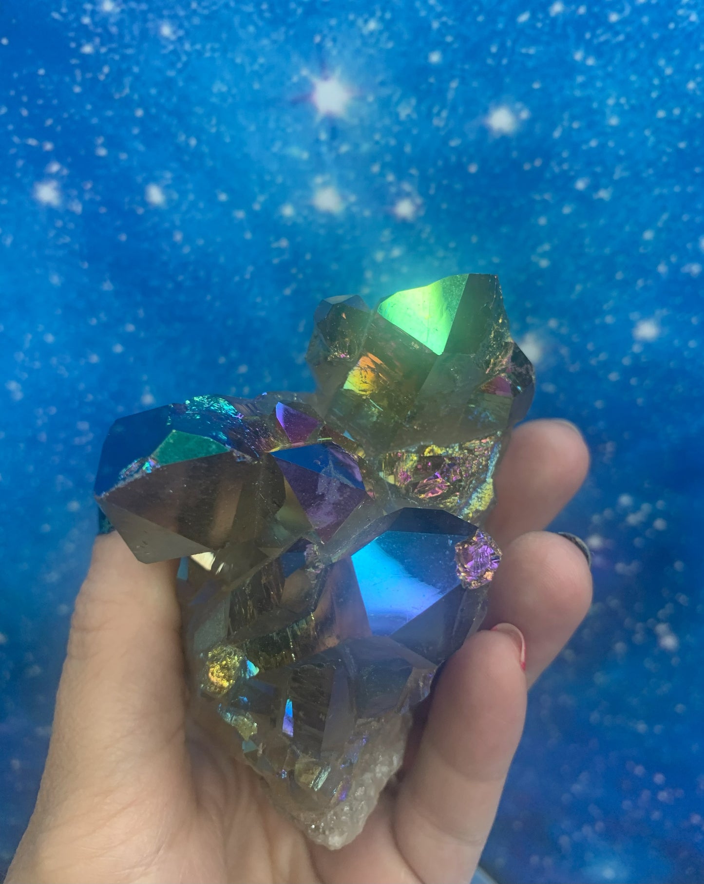 Rainbow Amethyst Cluster