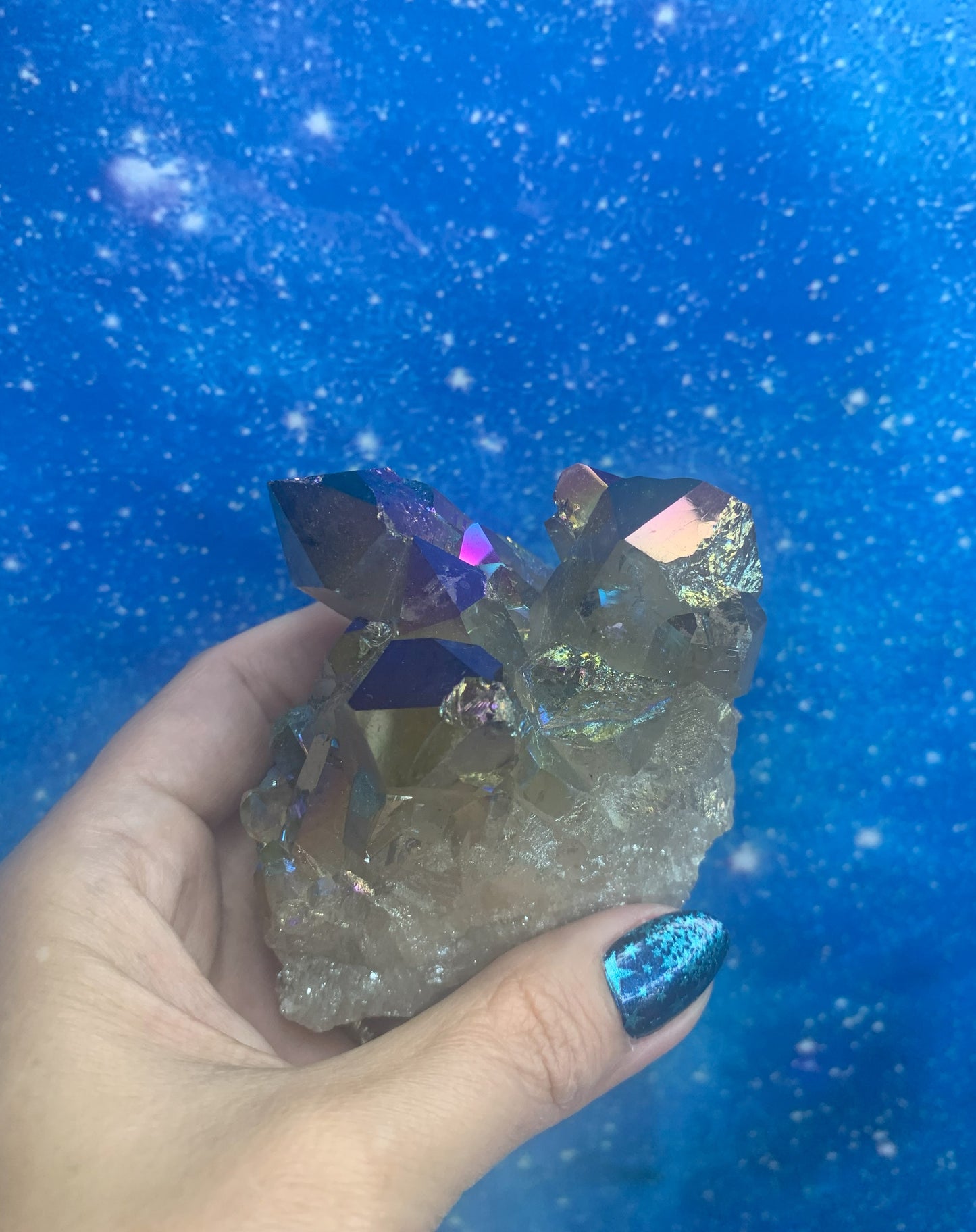 Rainbow Amethyst Cluster