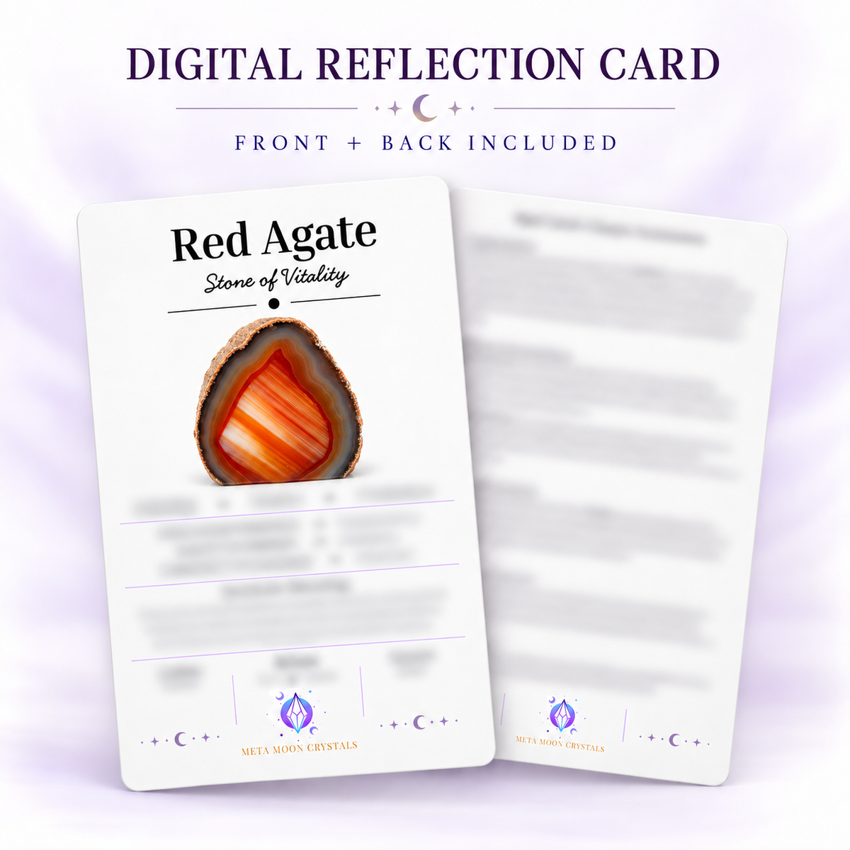 Red Agate Digital Reflection Card