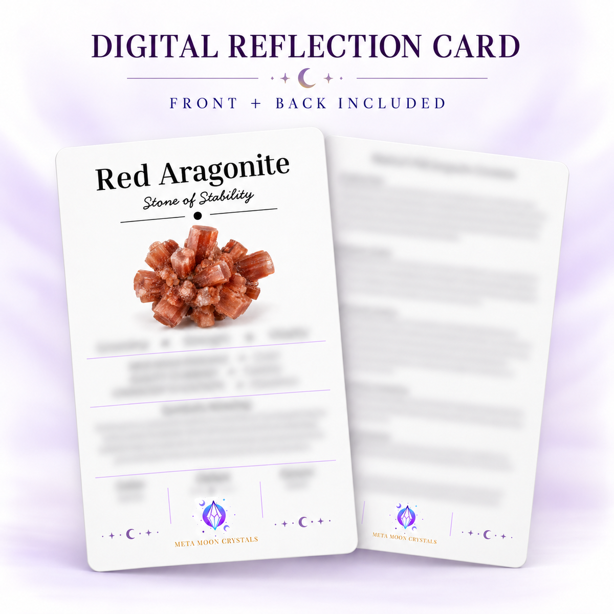 Red Aragonite Digital Reflection Card